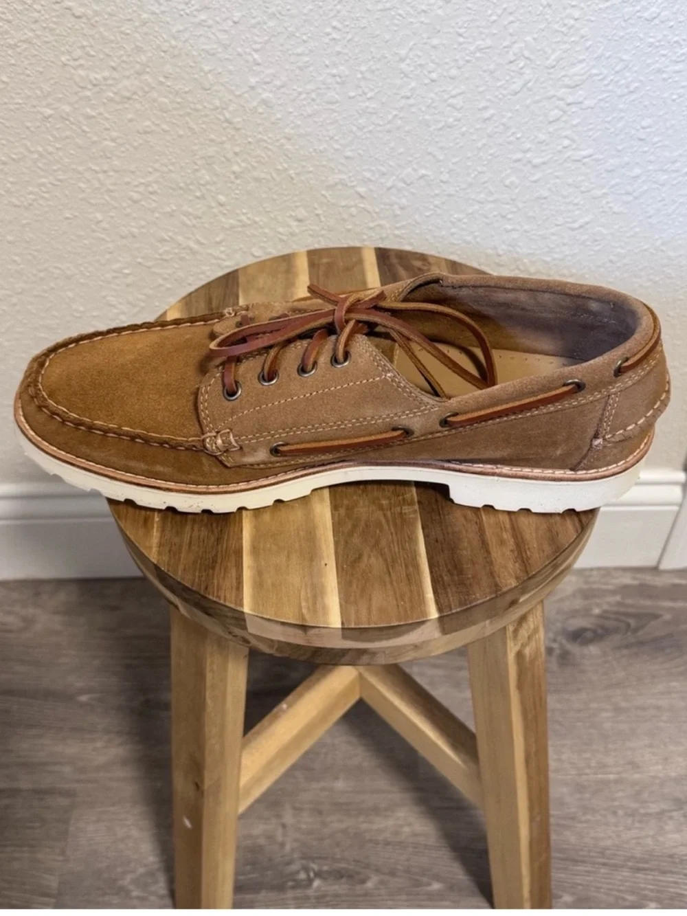 NWT G.H. Bass Ranger Camp Moc Sued Shoes Brown Men's Size 12 In Box